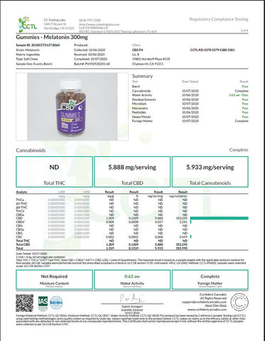 Image of CBDFx Gummies for Sleep with Melatonin 300 mg 60 Gummies