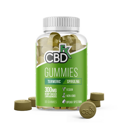 Image of CBDFx Gummies with Turmeric and Spirulina 300 mg 60 Gummies