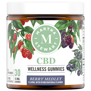 Martha Stewart CBD Wellness Berry Medley Gummies (300 mg per 30-gummy bottle)